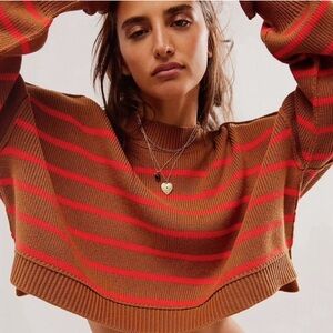 Free People Easy Street Cropped Sweater size large